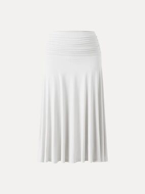 NWT Eco-SkinKiss® Flowy Side Ruched A-line Midi Skirt in XS